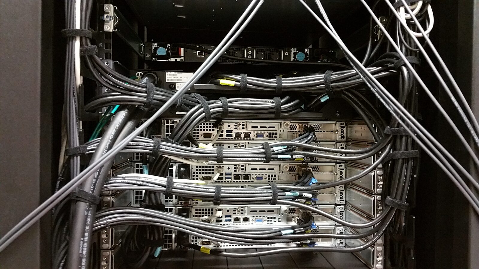 Acive Archive Back Showing Main Data Cabling (Lots!)