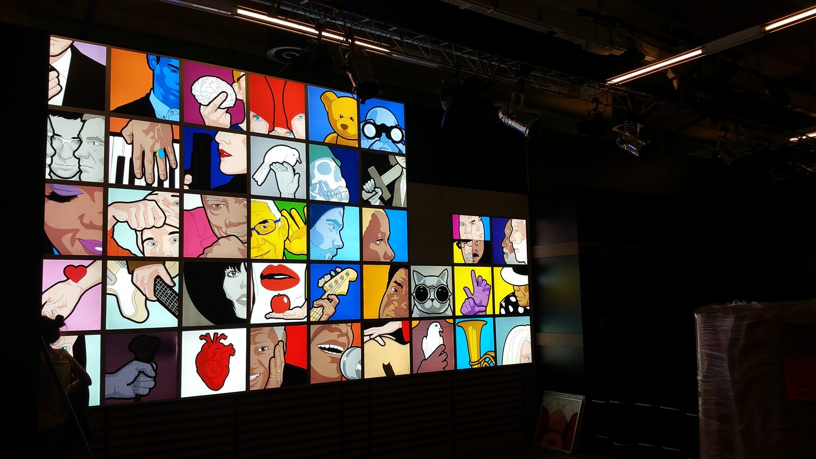 Illuminated Mural at Montreux